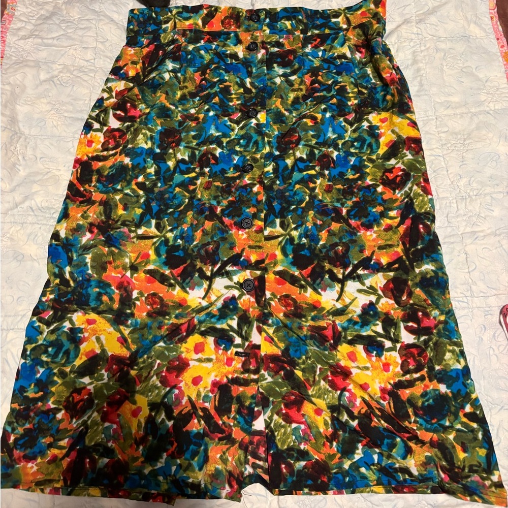 Handmade Floral Multicolor Women's Skirt